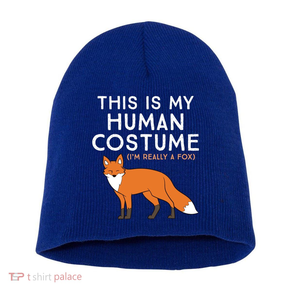 Fox Lover This Is My Hu Costume IM Really A Fox Gift Short Acrylic Beanie