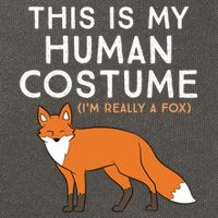 Fox Lover This Is My Hu Costume IM Really A Fox Gift Cotton Canvas Backpack