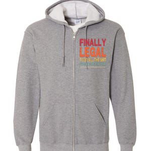 Finally Legal To Do Retro Full Zip Hoodie