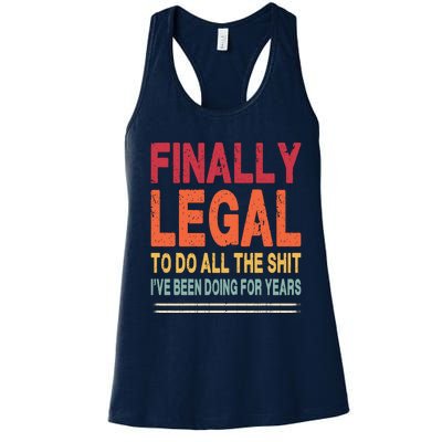 Finally Legal To Do Retro Women's Racerback Tank