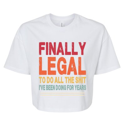 Finally Legal To Do Retro Bella+Canvas Jersey Crop Tee