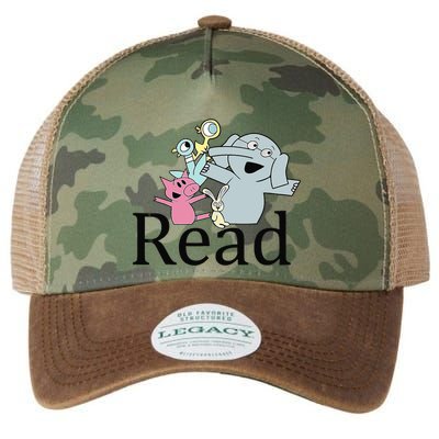 Funny Library Teacher Read Book Club Piggie Elephant Pigeons Legacy Tie Dye Trucker Hat