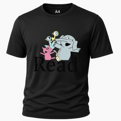 Funny Library Teacher Read Book Club Piggie Elephant Pigeons Performance Shirt