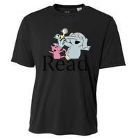 Funny Library Teacher Read Book Club Piggie Elephant Pigeons Cooling Performance Crew T-Shirt