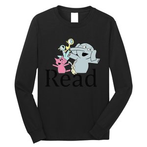 Funny Library Teacher Read Book Club Piggie Elephant Pigeons Long Sleeve Shirt