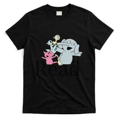 Funny Library Teacher Read Book Club Piggie Elephant Pigeons T-Shirt