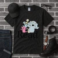 Funny Library Teacher Read Book Club Piggie Elephant Pigeons Tall T-Shirt