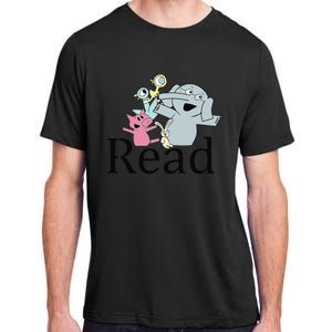 Funny Library Teacher Read Book Club Piggie Elephant Pigeons Adult ChromaSoft Performance T-Shirt