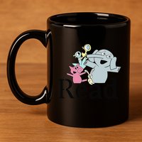 Funny Library Teacher Read Book Club Piggie Elephant Pigeons 11oz C Handle Ceramic Mug