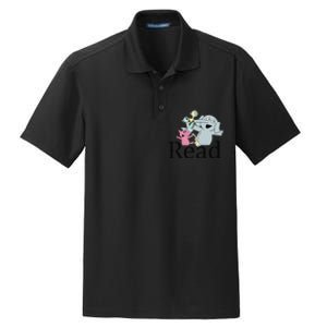 Funny Library Teacher Read Book Club Piggie Elephant Pigeons Dry Zone Grid Polo