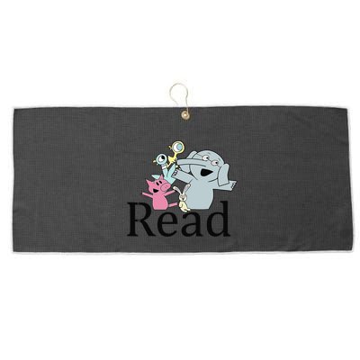 Funny Library Teacher Read Book Club Piggie Elephant Pigeons Large Microfiber Waffle Golf Towel