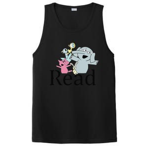 Funny Library Teacher Read Book Club Piggie Elephant Pigeons PosiCharge Competitor Tank