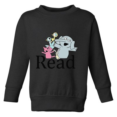 Funny Library Teacher Read Book Club Piggie Elephant Pigeons Toddler Sweatshirt