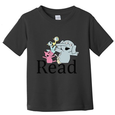 Funny Library Teacher Read Book Club Piggie Elephant Pigeons Toddler T-Shirt