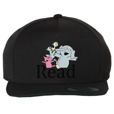 Funny Library Teacher Read Book Club Piggie Elephant Pigeons Wool Snapback Cap