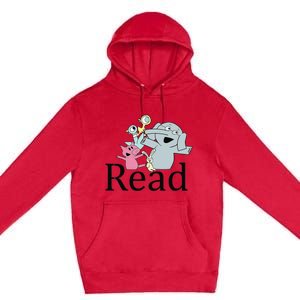 Funny Library Teacher Read Book Club Piggie Elephant Pigeons Premium Pullover Hoodie