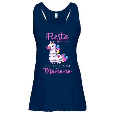 Fiesta Like There's No Manana Unicorn Funny Cinco De Mayo Ladies Essential Flowy Tank