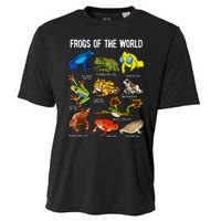 Frog Lover Types Of Frogs Frog Catcher Herpetology Frog Cooling Performance Crew T-Shirt