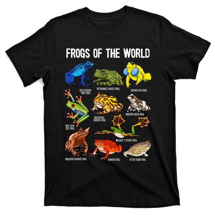 Frog Lover Types Of Frogs Frog Catcher Herpetology Frog T-Shirt