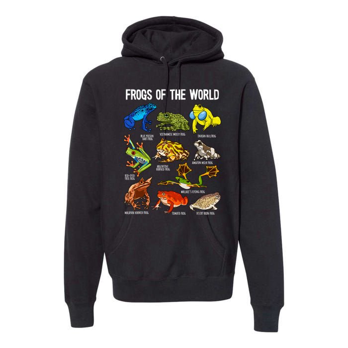 Frog Lover Types Of Frogs Frog Catcher Herpetology Frog Premium Hoodie