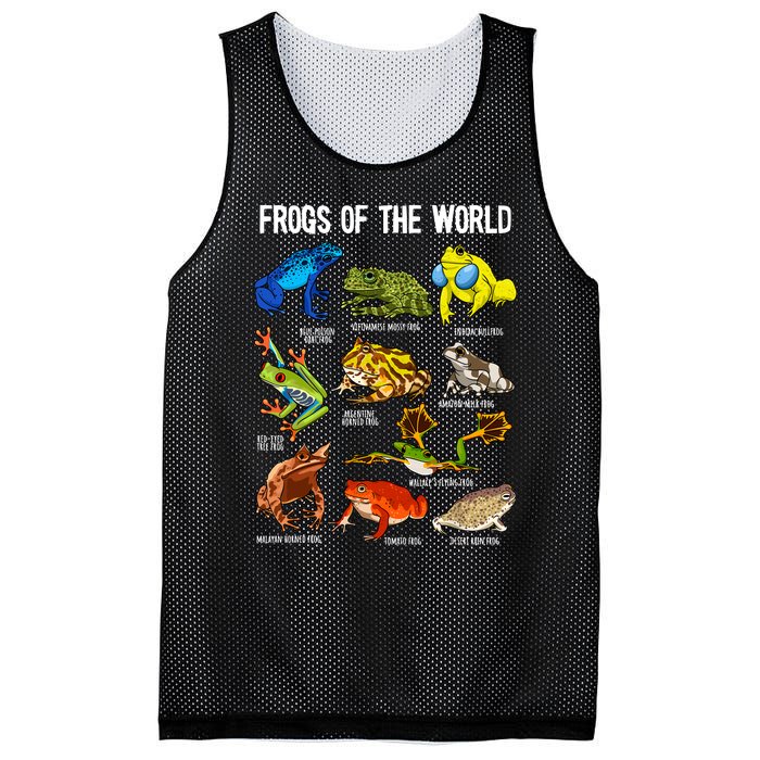 Frog Lover Types Of Frogs Frog Catcher Herpetology Frog Mesh Reversible Basketball Jersey Tank