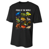 Frog Lover Types Of Frogs Frog Catcher Herpetology Frog Performance Sprint T-Shirt