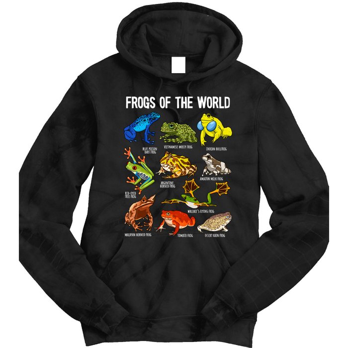 Frog Lover Types Of Frogs Frog Catcher Herpetology Frog Tie Dye Hoodie