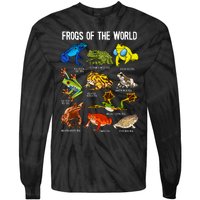 Frog Lover Types Of Frogs Frog Catcher Herpetology Frog Tie-Dye Long Sleeve Shirt