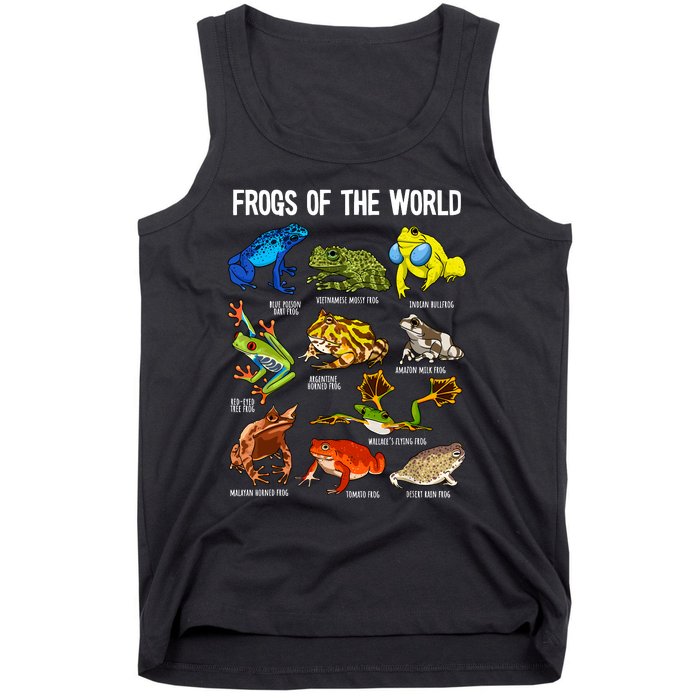 Frog Lover Types Of Frogs Frog Catcher Herpetology Frog Tank Top