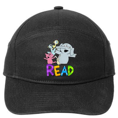 Funny Library Teacher Read Book Club Piggie Elephant Pigeons 7-Panel Snapback Hat