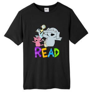 Funny Library Teacher Read Book Club Piggie Elephant Pigeons Tall Fusion ChromaSoft Performance T-Shirt