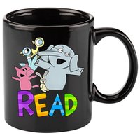 Funny Library Teacher Read Book Club Piggie Elephant Pigeons 11oz C Handle Ceramic Mug