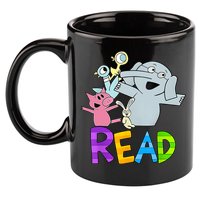 Funny Library Teacher Read Book Club Piggie Elephant Pigeons 11oz C Handle Ceramic Mug