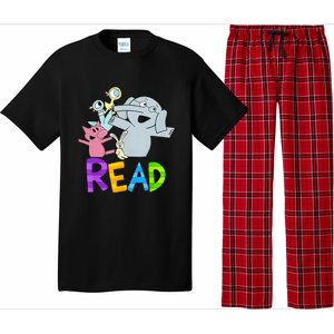 Funny Library Teacher Read Book Club Piggie Elephant Pigeons Pajama Set