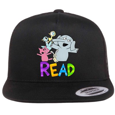 Funny Library Teacher Read Book Club Piggie Elephant Pigeons Flatbill Hat