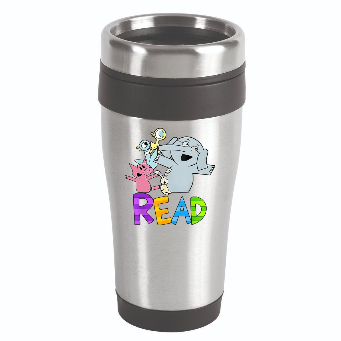 Funny Library Teacher Read Book Club Piggie Elephant Pigeons 16oz Travel Tumbler