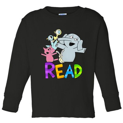Funny Library Teacher Read Book Club Piggie Elephant Pigeons Toddler Long Sleeve Shirt