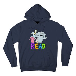 Funny Library Teacher Read Book Club Piggie Elephant Pigeons Hoodie