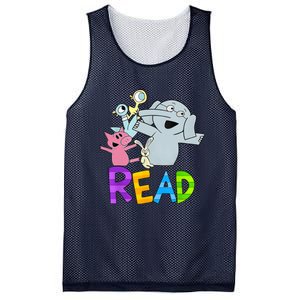 Funny Library Teacher Read Book Club Piggie Elephant Pigeons Mesh Reversible Basketball Jersey Tank