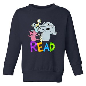 Funny Library Teacher Read Book Club Piggie Elephant Pigeons Toddler Sweatshirt