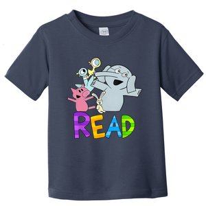 Funny Library Teacher Read Book Club Piggie Elephant Pigeons Toddler T-Shirt