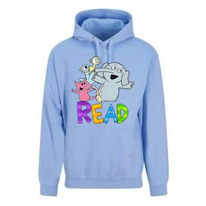 Funny Library Teacher Read Book Club Piggie Elephant Pigeons Unisex Surf Hoodie