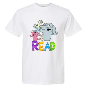 Funny Library Teacher Read Book Club Piggie Elephant Pigeons Garment-Dyed Heavyweight T-Shirt