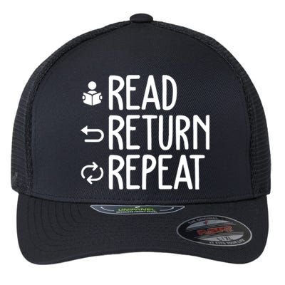 Funny Library Themed Art Librarian Men Women Library Worker Flexfit Unipanel Trucker Cap