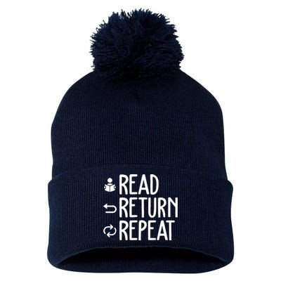 Funny Library Themed Art Librarian Men Women Library Worker Pom Pom 12in Knit Beanie