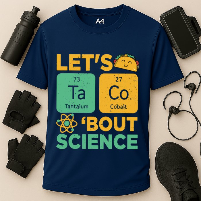 Funny Lets Tacos Bout Scienceshirt Scientist Teacher Cooling Performance Crew T-Shirt