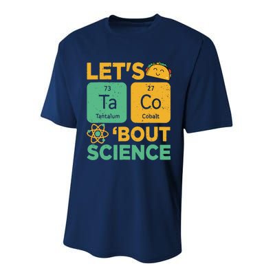 Funny Lets Tacos Bout Scienceshirt Scientist Teacher Performance Sprint T-Shirt