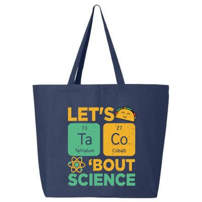 Funny Lets Tacos Bout Scienceshirt Scientist Teacher 25L Jumbo Tote