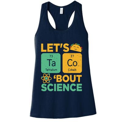 Funny Lets Tacos Bout Scienceshirt Scientist Teacher Womens Tank Top