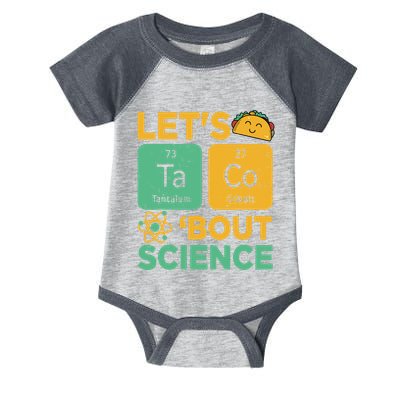 Funny Lets Tacos Bout Scienceshirt Scientist Teacher Infant Baby Jersey Bodysuit